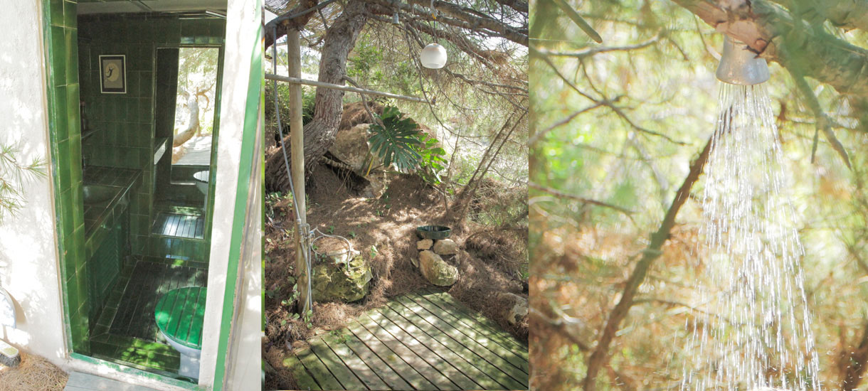 Formentera sea view villa - Can Pau Outside shower - Villas Formentera