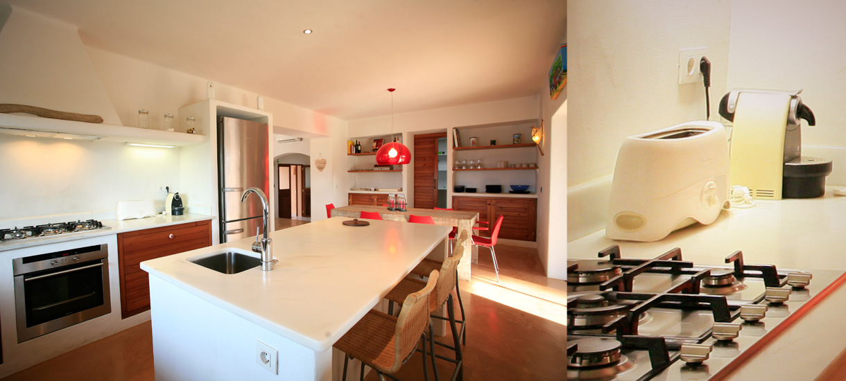 Formentera villa rental - Can Saler kitchen - Villas Formentera