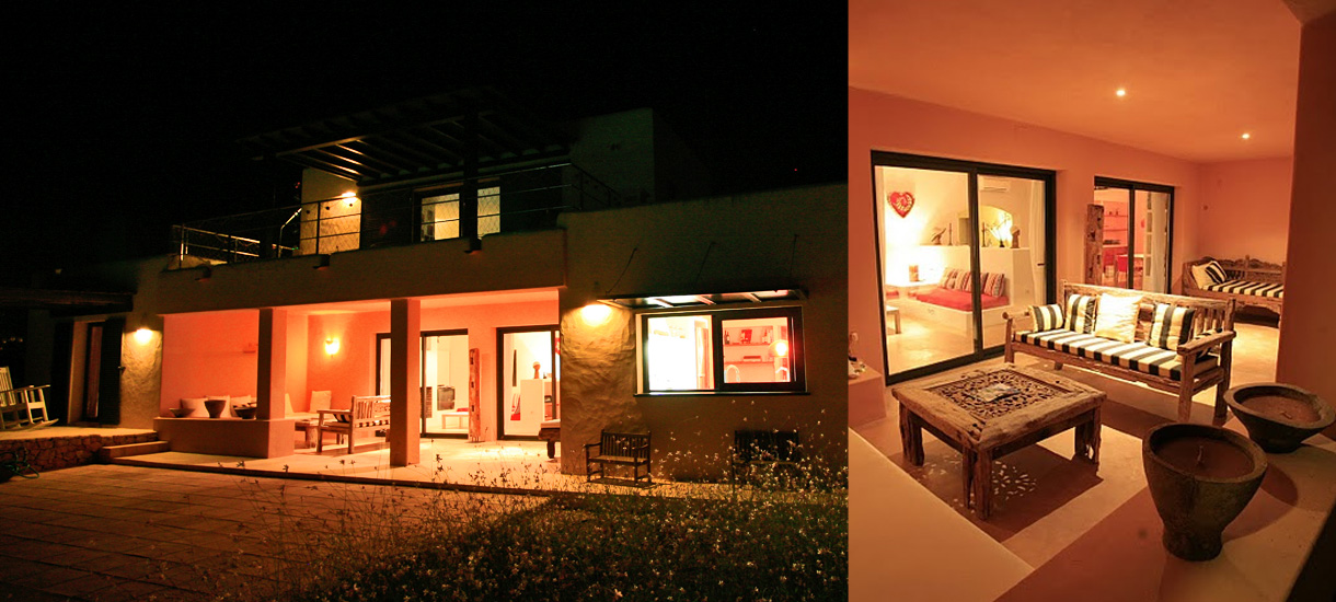 Formentera villa rental -Can Saler Terrace seating - Porto Saler - Villas Formentera