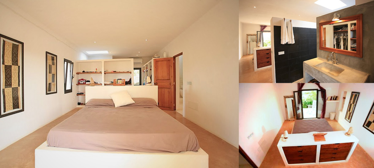 Formentera villa rental - Can Saler Master bedroom ensuite - Villas Formentera