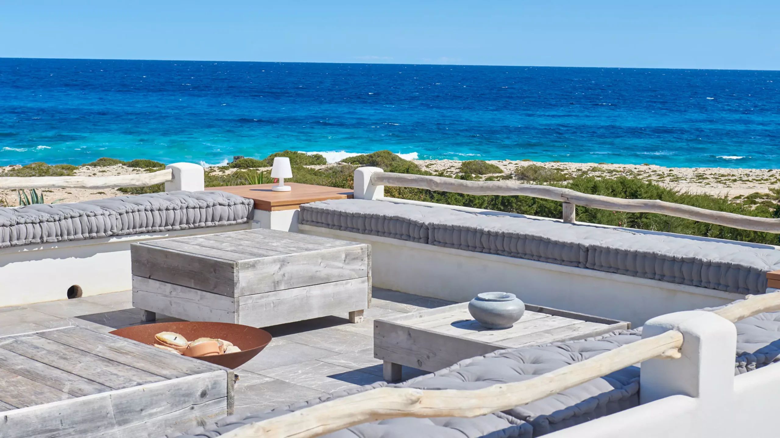 Casa Del Mar Formentera rooftop terrace with panoramic sea views