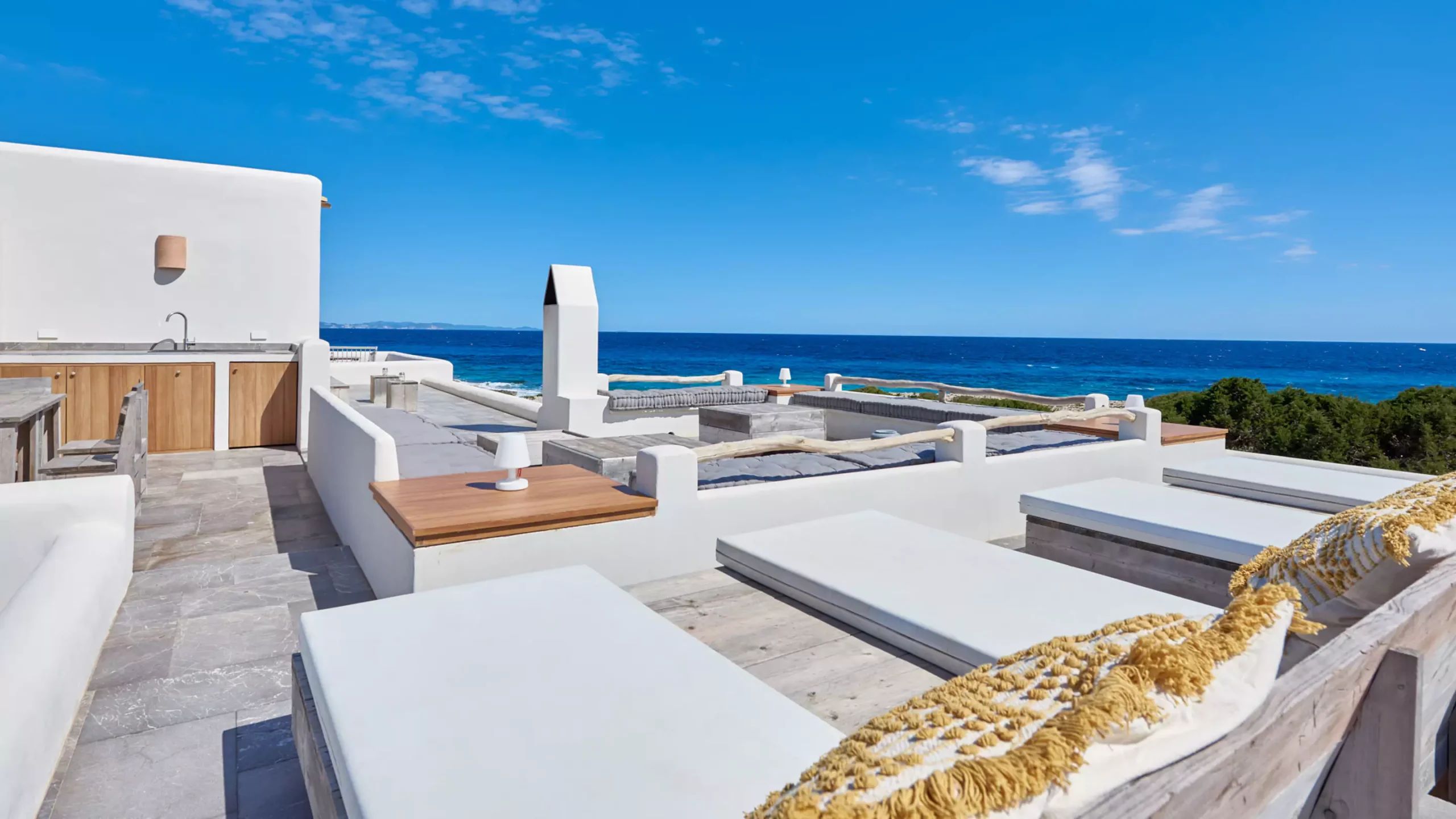 Casa Del Mar Formentera rooftop terrace with panoramic sea views